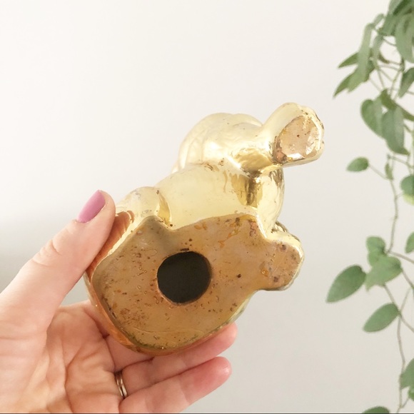 Vintage Ceramic Gold Cat Figure - Picture 5 of 5